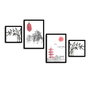 Wallity Cuadro Decorativo de 4 Piezas Multicolor
